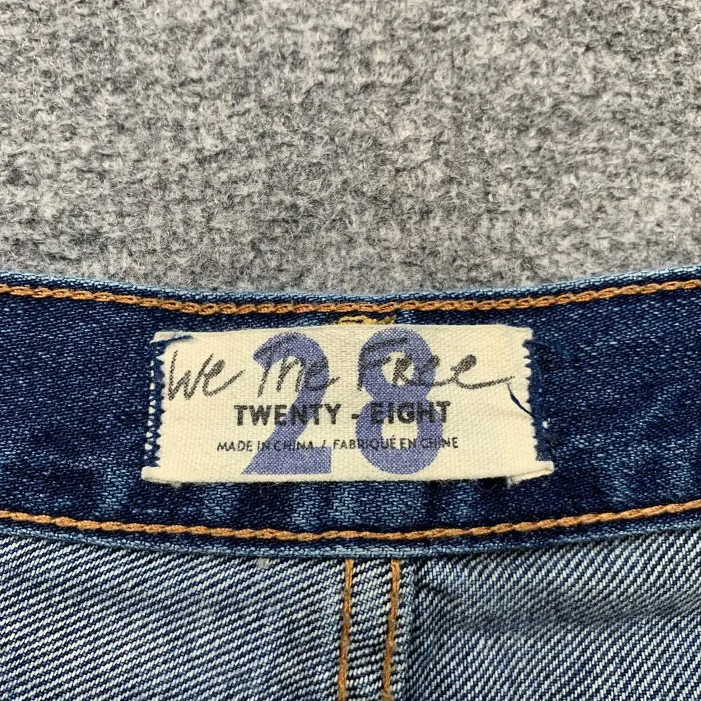 We The Free People Shorts Womens 28 Denim Loving Good Vibrations Micro Mini
